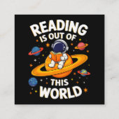読書は宇宙を超えて スクエア名刺 (裏面)