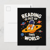読書は宇宙を超えて ポストカード (正面/裏面)