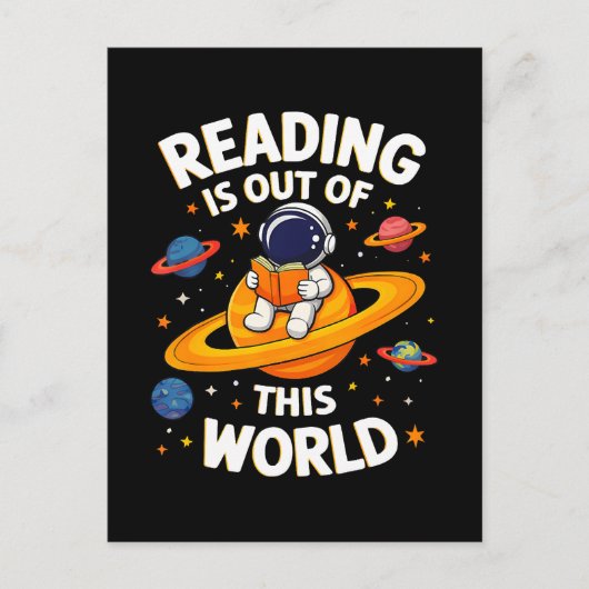 読書は宇宙を超えて ポストカード (正面)