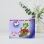 読書は宇宙を超えて ポストカード (スタンド正面)