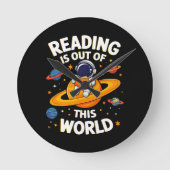 読書は宇宙を超えて ラウンド壁時計 (正面)