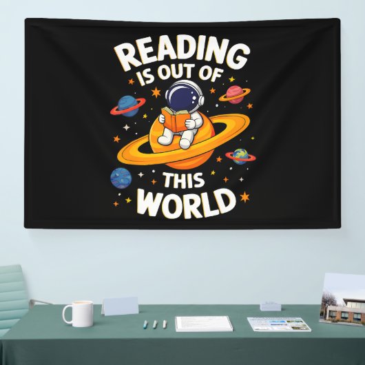 読書は宇宙を超えて 横断幕 (トレードショー)