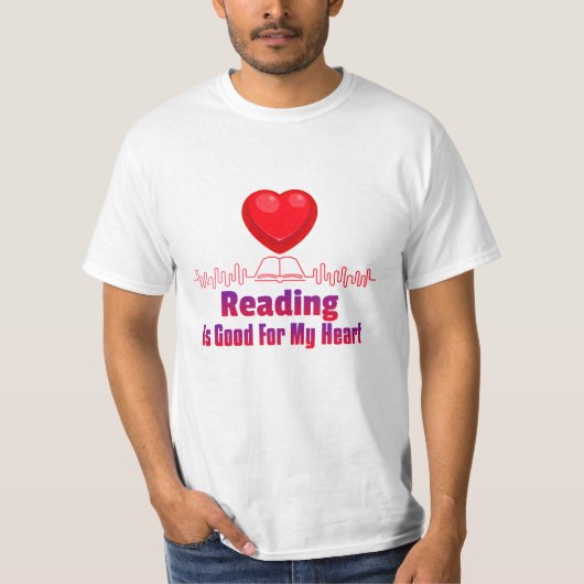 読書は心に良い Tシャツ (正面)