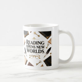 読書は新しい世界を切り開く 本好き グラフィック コーヒーマグカップ