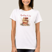 読書は最高、本の愛好家 Tシャツ (正面)