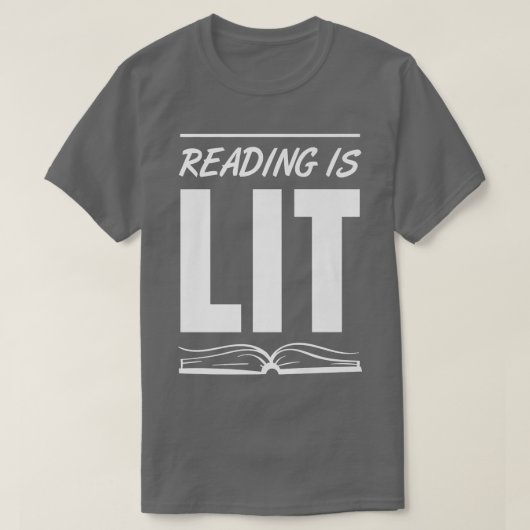 読書は最高！ - 本好きな読書教師 Tシャツ (デザイン正面)