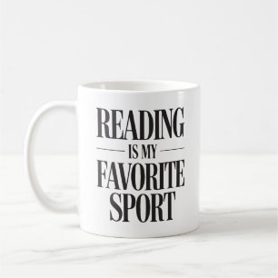 読書は私のお気に入りのスポーツ コーヒーマグカップ