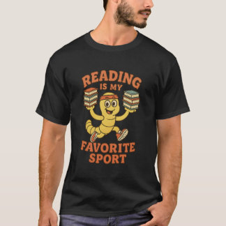 読書は私の一番好きなスポーツ 読書好きのためのエクササイズ本 Tシャツ
