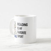 読書は私の好きなスポーツ コーヒーマグカップ (正面左)