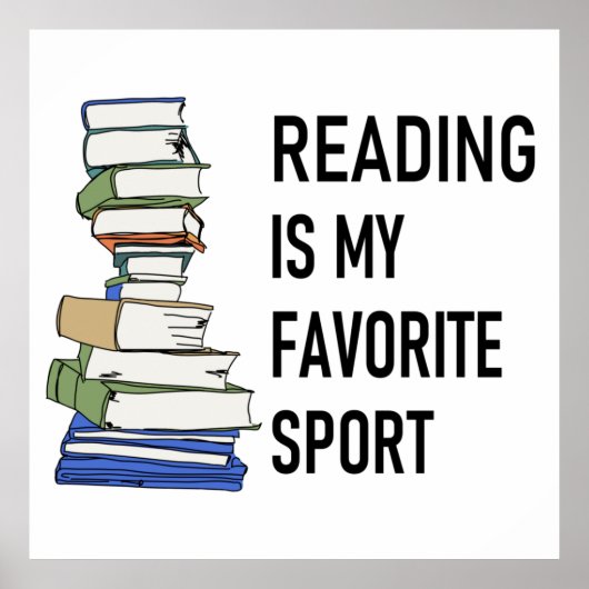 読書は私の好きなスポーツ ポスター (正面)
