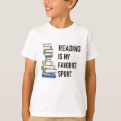 読書は私の好きなスポーツ Tシャツ (正面)