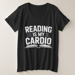 読書は私の有酸素運動 プラスサイズTシャツ