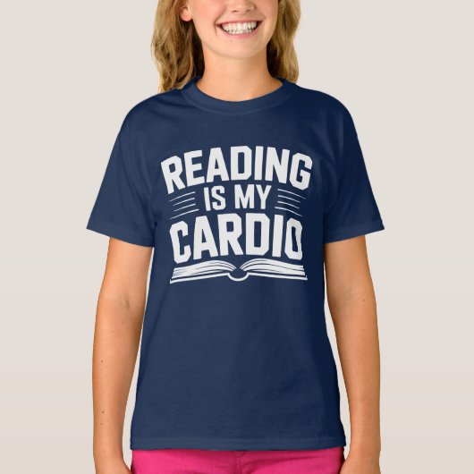 読書は私の有酸素運動 Tシャツ (正面)