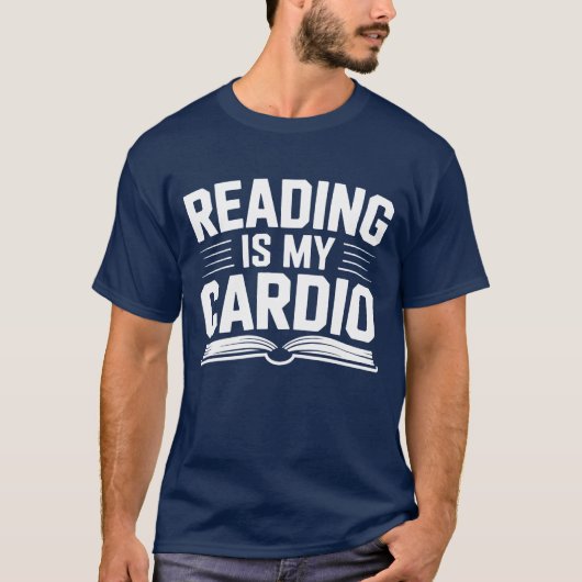 読書は私の有酸素運動 Tシャツ (正面)