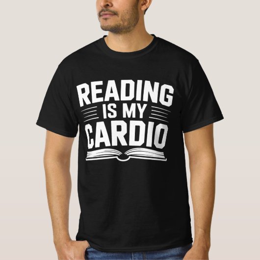 読書は私の有酸素運動 Tシャツ (正面)