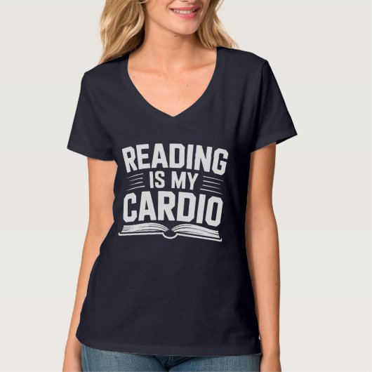 読書は私の有酸素運動 Tシャツ (正面)
