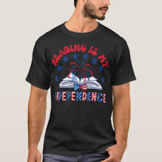 読書は私の独立愛国的な7月4日 Tシャツ