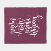 読書は頭が切れるに作ります フリースブランケット (正面(横))