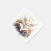 読書は魔法の雪の結晶、読書家 スタンダードカクテルナプキン (角)