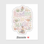 読書は魔法 - 心地よい読書家 シール (シート)