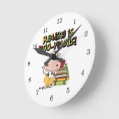 読書はMoovelousです ラウンド壁時計 (傾斜)