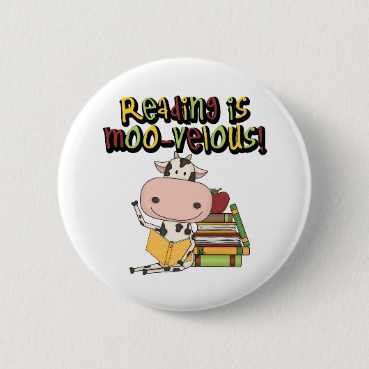 読書はMoovelousです 缶バッジ (正面)