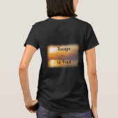 読書へ逃避「Escape to Read」Tシャツ | 読書家+書籍愛好者向け Tシャツ (裏面)