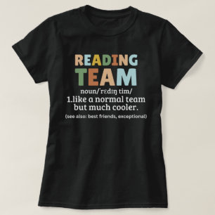 読書チームTシャツ、本好きな人のTシャツ、読書の先生 Tシャツ