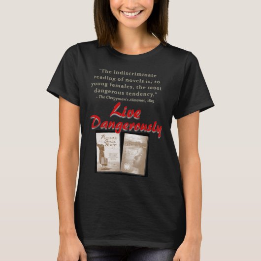 読書テーマ 女性用Tシャツ Tシャツ (正面)