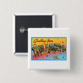 読書ペンシルバニアPAのヴィンテージ旅行記念品 缶バッジ (正面&裏面)