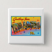 読書ペンシルバニアPAのヴィンテージ旅行記念品 缶バッジ (正面)