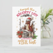 読書リストを優先して、悪い子のリストは忘れて　～クリスマスデザイン～ シーズンカード (スタンド正面)