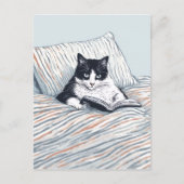 読書中の猫 シーズンポストカード (正面)