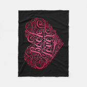 読書人向け本愛書道ハート フリースブランケット (正面)