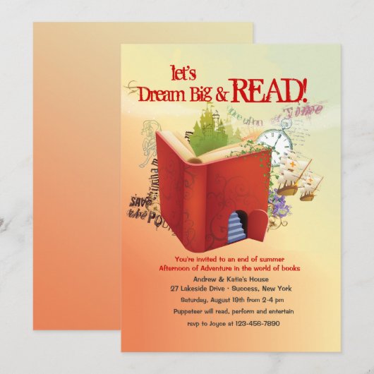 読書冒険の招待状 招待状 (正面/裏面)