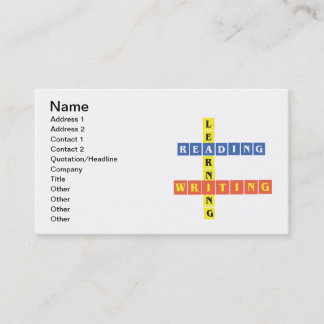 読書執筆を学ぶこと 名刺