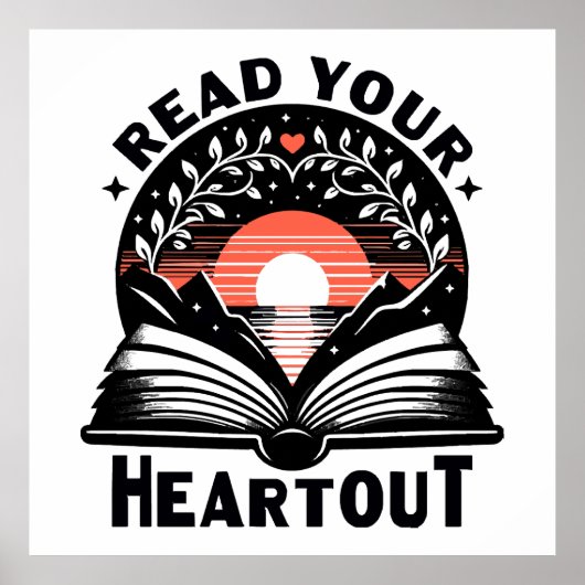 読書大好き！心ゆくまで本を読み尽くす読書家 ポスター (正面)