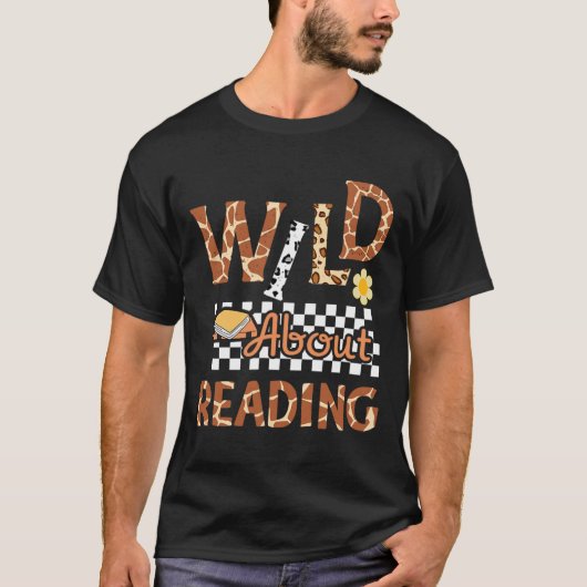 読書好きな先生が本を読む バック・トゥ・スクール Tシャツ (正面)