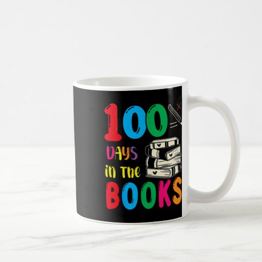 読書好きな先生のための100日目のお祝い コーヒーマグカップ (右)