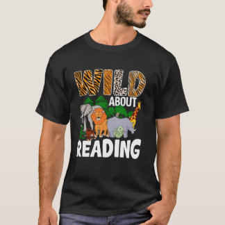 読書好きな動物たち 本好きな動物園 Tシャツ