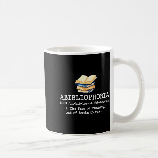 読書好きにはたまらない!珍しい造語の「Abibliophobia(本嫌い)」の定義が面白い本好きのた コーヒーマグカップ (右)