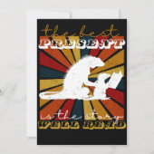 読書好きのためのイグアナのグラフィッククリスマスプレゼント 招待状 (正面)