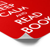 読書好きのためのポスター「Keep calm and read books」 ポスター (角)
