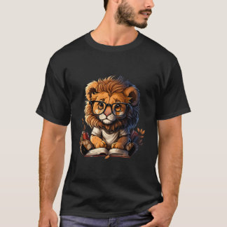 読書好きのためのライオン 読書家のための本 Tシャツ