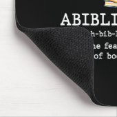 読書好きのための本の虫の面白い定義のAbibliophobia マウスパッド (コーナー)