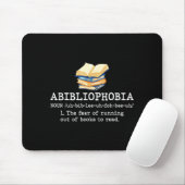 読書好きのための本の虫の面白い定義のAbibliophobia マウスパッド (マウス)
