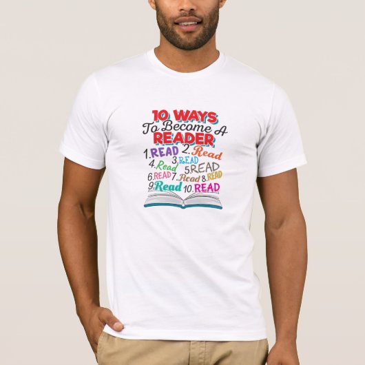 読書好きのための10の読書術 Tシャツ (正面)