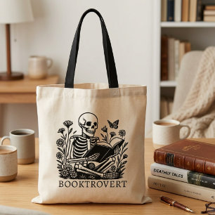 読書好きのためのBooktrovertの引用 トートバッグ
