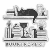 読書好きのためのBooktrovert  シール (正面)