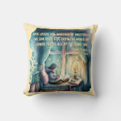 読書好きはタスクの数々の達人 クッション (正面)